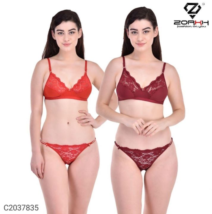 Women lycra soft net lingerie set uploaded by MAA DURGA FASHION on 3/15/2022