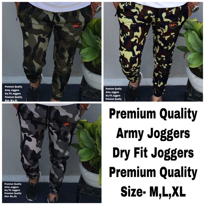 😍 *Brand - Superdry*😍 *Dry Fit Army Joggers* *NEW STORE ARTICLE* *WITH POCKET & GRIP* *HIGH QU uploaded by SN creations on 3/16/2022
