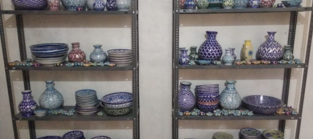 Warehouse Store Images of Priya blue art pottery