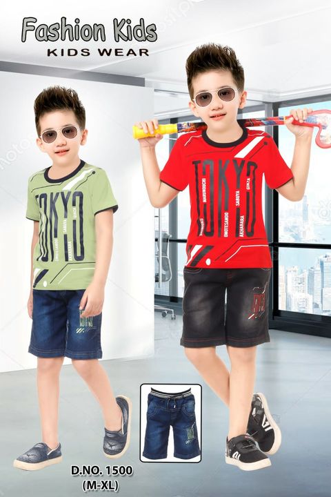 Post image I want 200 pieces of I want 200 fancy and party typed kidswear for boys (set) cotton at Rs. 150-160.