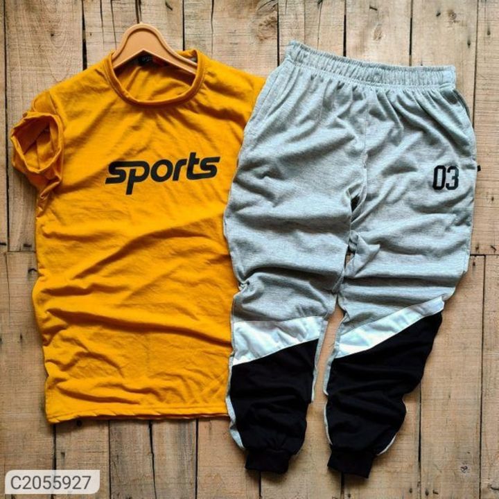 T-shirt track pant set uploaded by business on 3/16/2022
