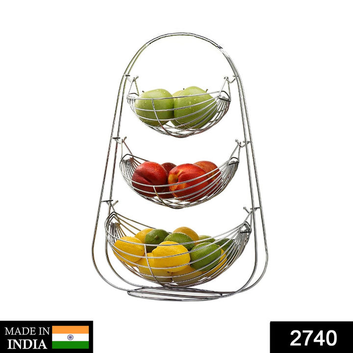 2740 3 Layer SS Fruit Trolley widely used for holding fruits as a decorative and using purposes in a uploaded by DeoDap on 3/16/2022