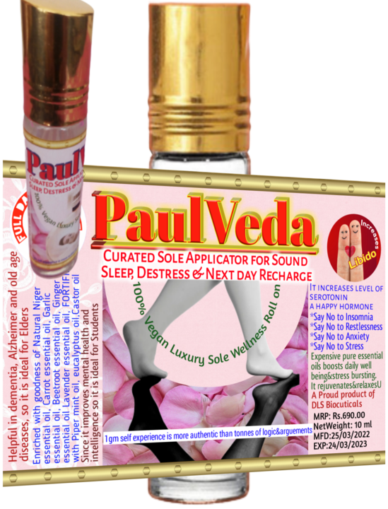 Paul Veda: Curated sole applicator for sound sleep, distress & for next day recharge  uploaded by DLS Elder Support Service on 3/16/2022