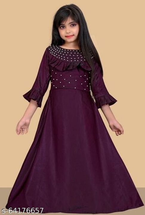 Catalog Name:*Agile Fancy Girls Frocks & Dresses*
Fabric: Silk
Sleeve Length: Three-Quarter Sleeves
 uploaded by business on 3/17/2022