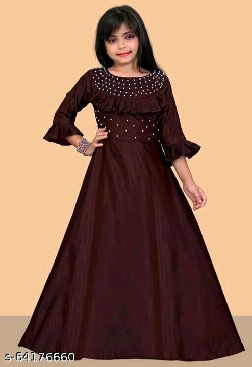 Catalog Name:*Agile Fancy Girls Frocks & Dresses*
Fabric: Silk
Sleeve Length: Three-Quarter Sleeves
 uploaded by Kinjal shop on 3/17/2022