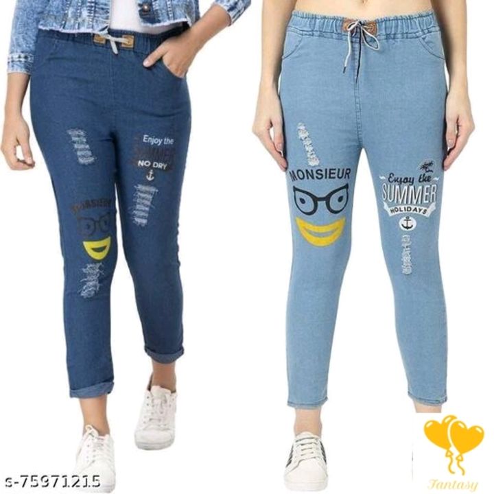 Trendy Glamorous Women Jeans (Pack of 2) uploaded by YaRi_Women's-Fashion on 3/17/2022
