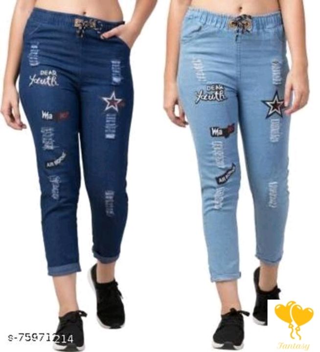 Trendy Glamorous Women Jeans (Pack of 2) uploaded by YaRi_Women's-Fashion on 3/17/2022