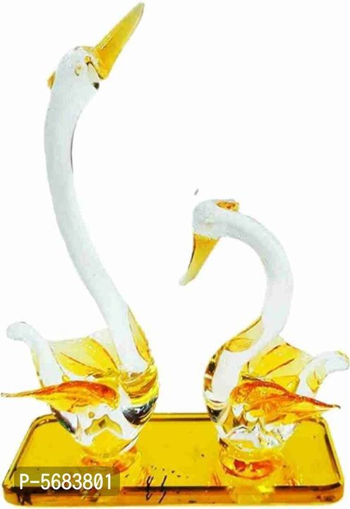 #Duck Pair showpiece Figurine Made up of Pure Solid Glass crystalline for Home Decoration uploaded by business on 3/17/2022