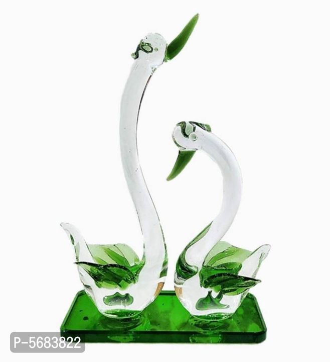 #Duck Pair showpiece Figurine Made up of Pure Solid Glass crystalline for Home Decoration uploaded by Fashionable Selling products on 3/17/2022