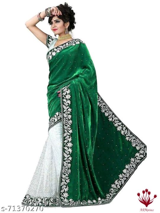 ashion Designer Vetvet Saree with Blouse for Women uploaded by business on 3/17/2022