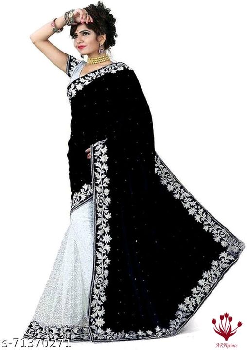 ashion Designer Vetvet Saree with Blouse for Women uploaded by ARNprince on 3/17/2022