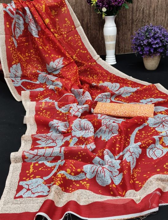 Chanderi digital saree  uploaded by business on 3/17/2022