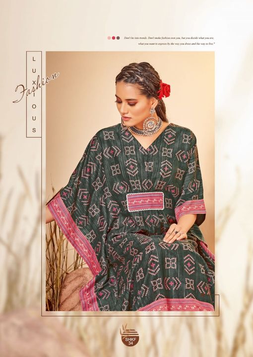Kaftan with pant uploaded by Aanvi fab on 3/17/2022