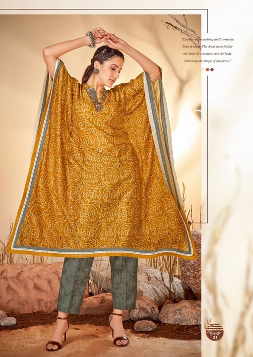 Kaftan with pant uploaded by Aanvi fab on 3/17/2022