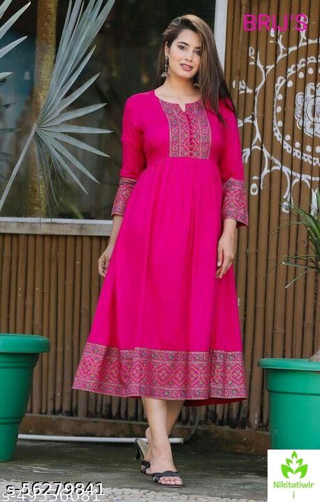 Post image Catalog Name:*Aakarsha Refined Kurtis*Fabric: CottonSleeve Length: Three-Quarter SleevesPattern: Printed,EmbroideredCombo of: SingleSizes:M (Bust Size: 38 in, Size Length: 46 in) L (Bust Size: 40 in, Size Length: 46 in) XL (Bust Size: 40 in, Size Length: 46 in) XXL (Bust Size: 40 in, Size Length: 46 in) XXXL, 4XLEasy Returns Available In Case Of Any Issue*Proof of Safe Delivery! Click to know on Safety Standards of Delivery Partners- https://ltl.sh/y_nZrAV3