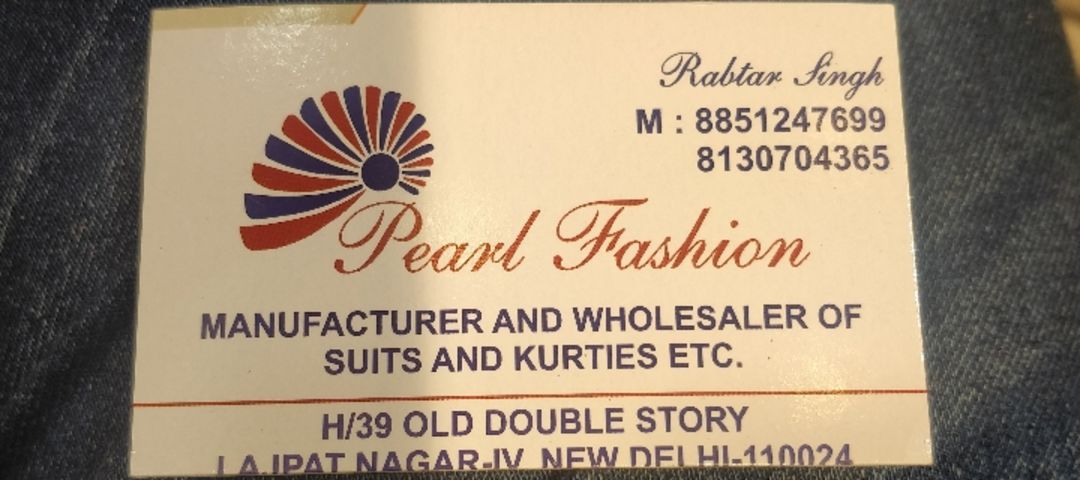 Visiting card store images of Pearl fashion