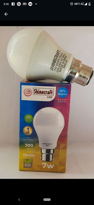 9 watt led bulb uploaded by Shinecraft techno solutions on 3/17/2022