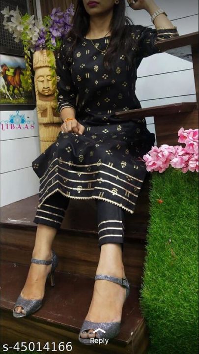 Kurti pant with gota work uploaded by business on 3/17/2022