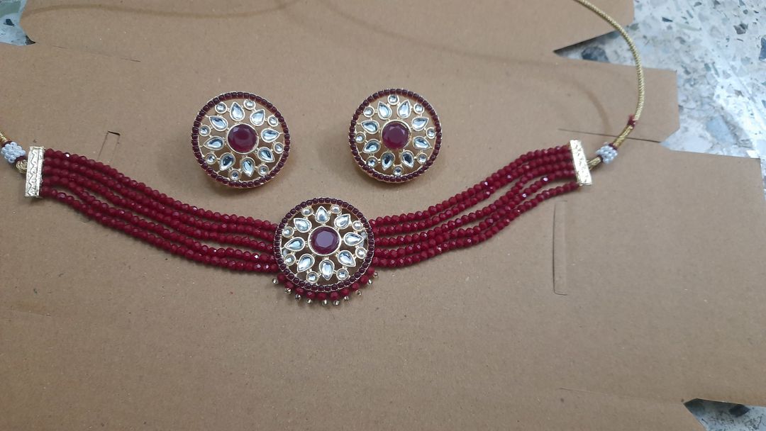 Crystal choker with purb kundan uploaded by business on 3/18/2022