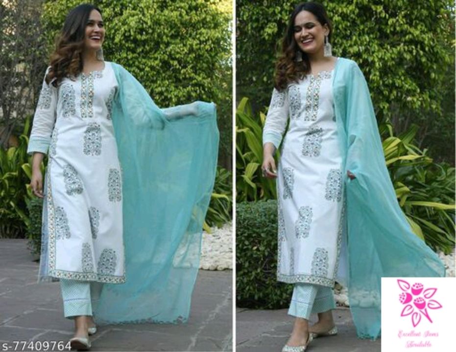 Dupatta set Kurti uploaded by Excellent Items Available on 3/19/2022