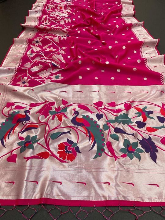 Pure pathani silk sarees uploaded by business on 3/19/2022