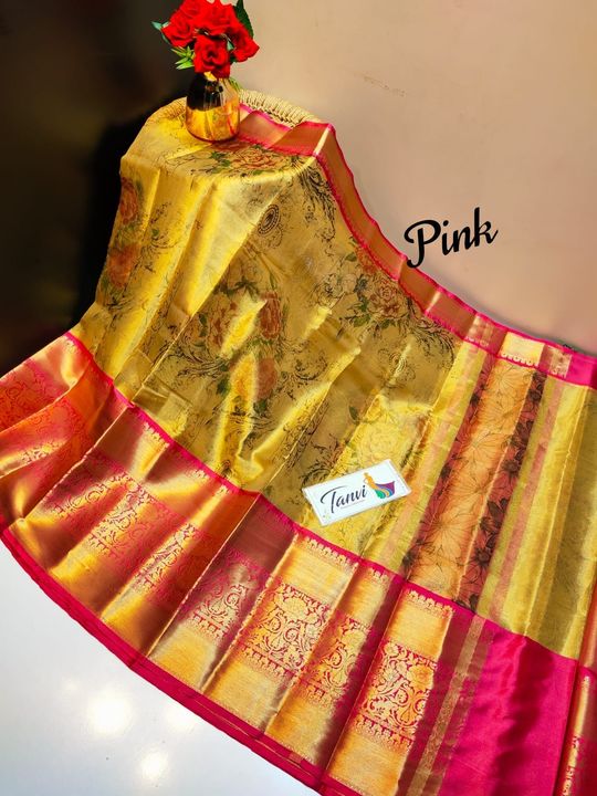Post image 🎊 *TANVI* Princess choice ...
🥁 *RESTOCKED...*
❣️ KORA TISSUE SAREES WITH ALLOVER FLORAL &amp; DIGITAL TISSUE PRINT..
❣️ CONTRAST RICH KANCHI BORDER...
❣️CONTRAST TISSUE PRINTED PALLU...
❣️CONTRAST TISSUE BLOUSE WITH SAME BORDER..... 
❣️RICH LOOK... PARTY WEAR COLLECTION..
💼 *WOW COST 2350
🏃‍♀️🏃‍♀️ HURRY UP 🏃‍♀️🏃‍♀️