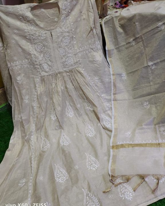 chaderi  gown dupatta uploaded by business on 3/19/2022