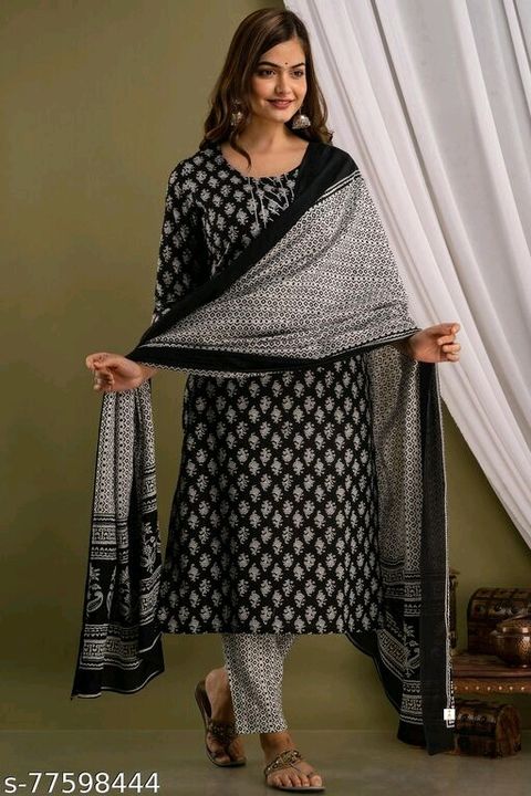 Styles latest design kurta pant dupatta set  uploaded by Shivay Shopping on 3/19/2022