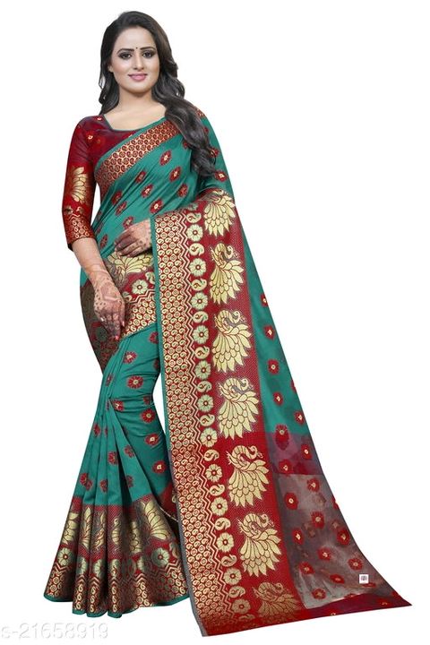 Cotton Banarasi Silk saree  uploaded by shiva shop on 3/20/2022