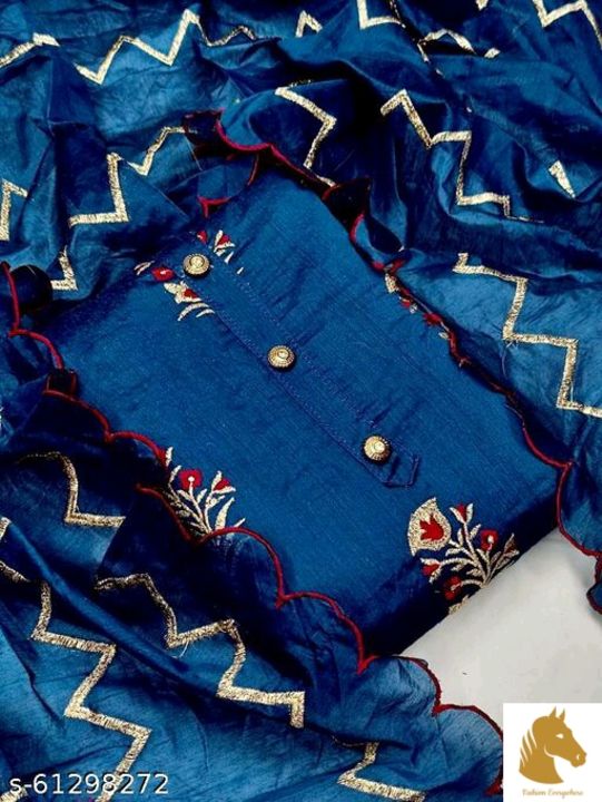 Chanderi silk suit uploaded by Fashion Everywhere on 3/20/2022
