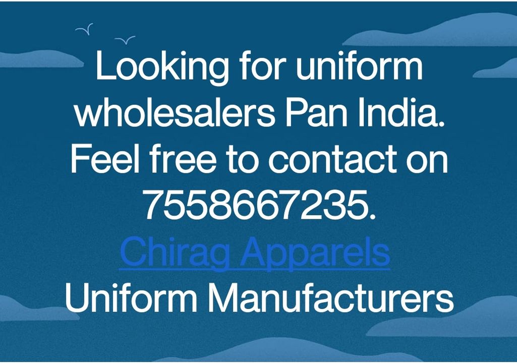Post image All kind of uniform Wholesalers and suppliers contact us for bulk orders. We are a uniform manufacturing unit based at nagpur.
