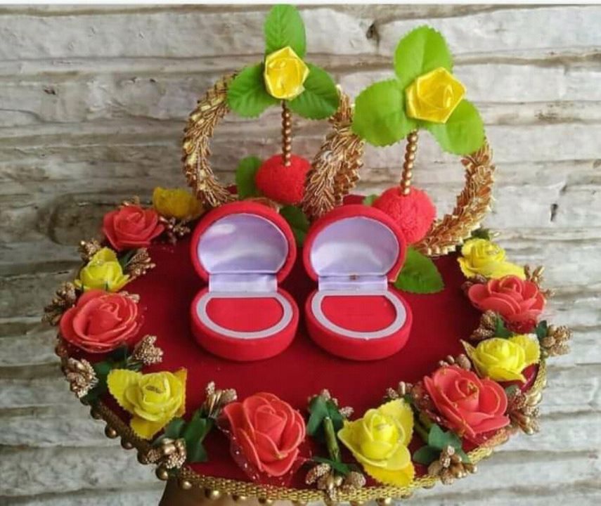 Engagement ring platter uploaded by Shraddha creations on 3/20/2022