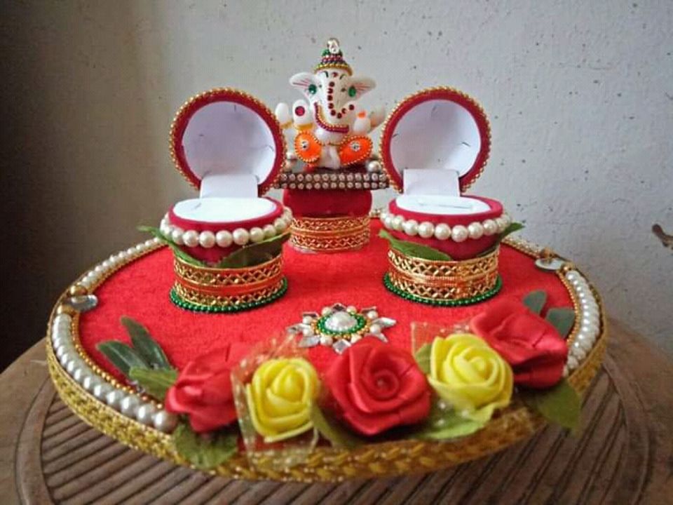 Engagement ring platter uploaded by Shraddha creations on 3/20/2022