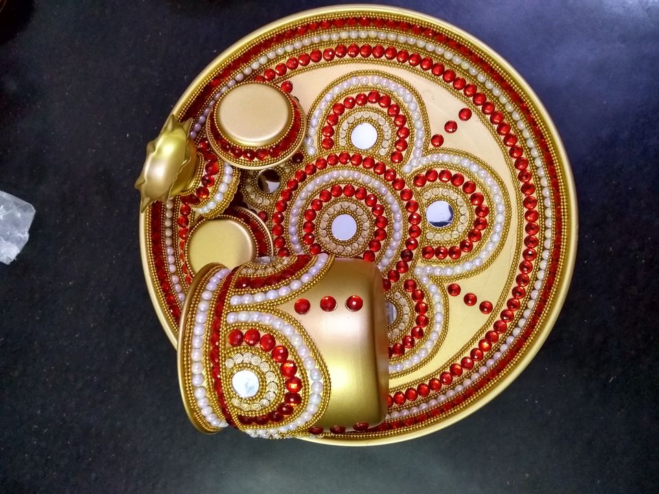 #Handcraft Pooja thali   uploaded by business on 3/20/2022