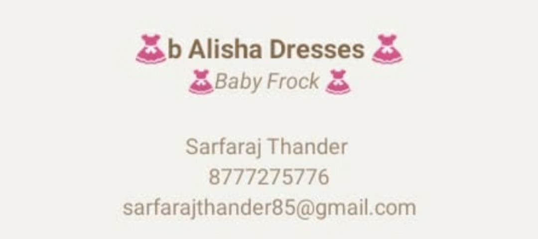 Visiting card store images of B Alisha Dress
