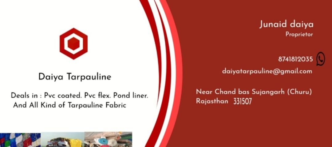 Visiting card store images of Tarpauline