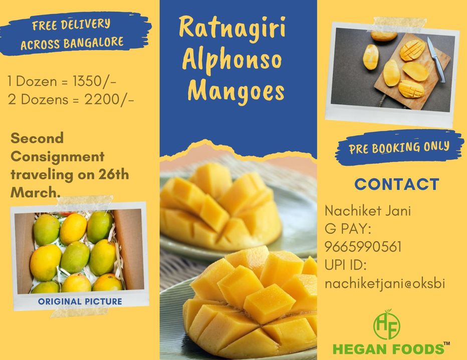 Post image Ratnagiri Alphonso Mango Now Available in Bengaluru, karnataka.Free Delivery Across Bangalore.For Other States, Please Contact on the no. given.