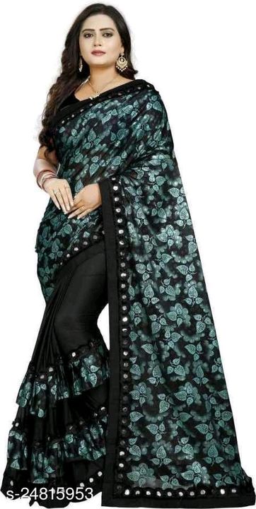 Catalog Name:*Trendy Sensational Sarees* Saree Fabric: Lycra Blouse: Running Blouse Blouse Fabric: S uploaded by business on 3/22/2022
