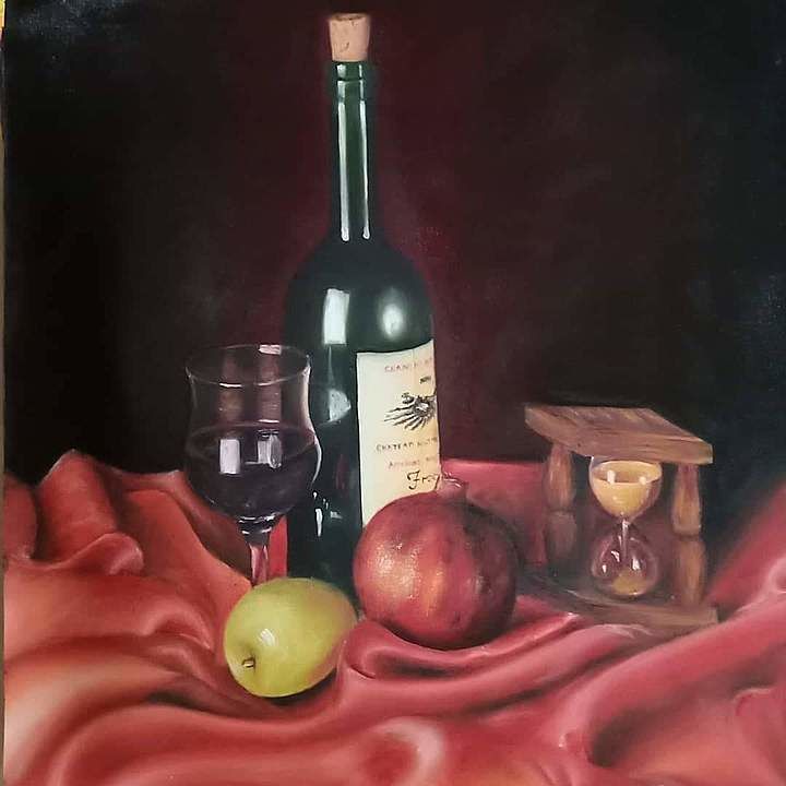 Still life oil painting uploaded by ArtByRaghavMaheshwari on 10/15/2020