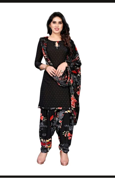 Post image Patiyala Printed Dress Material Available at best price. More designs are available. Anyone wants single or bulk call on 8866993433