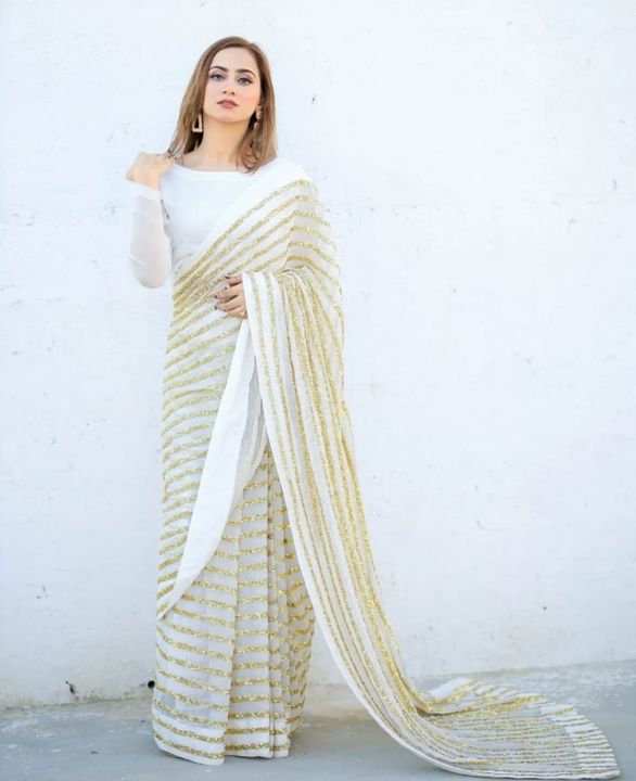 Georgette Fancy saree uploaded by business on 3/22/2022