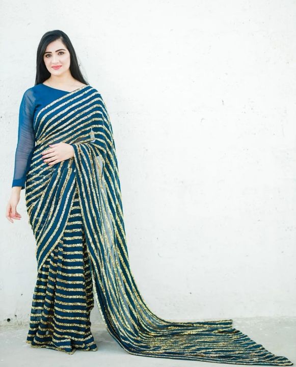 Georgette Fancy saree uploaded by PD fashion center on 3/22/2022