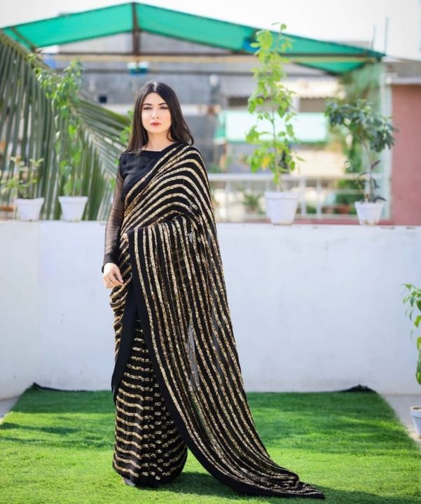 Georgette Fancy Saree uploaded by PD fashion center on 3/22/2022