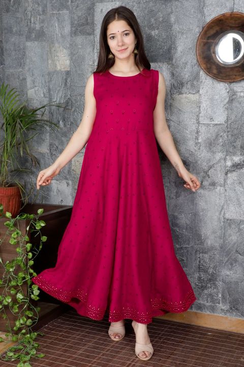 Rayon gown with jacket  uploaded by Shridhar enterprises on 3/22/2022