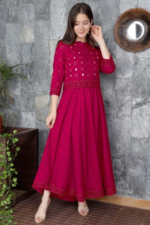Rayon gown with jacket  uploaded by Shridhar enterprises on 3/22/2022