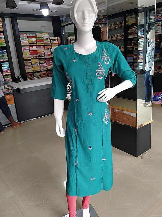 Heavy reyon kurti with hand work  uploaded by business on 10/15/2020