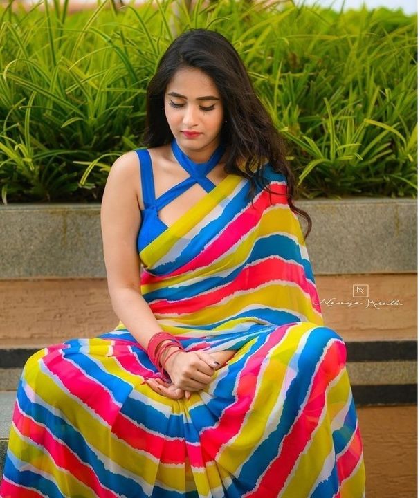 Avika Georgette saree  uploaded by business on 3/23/2022