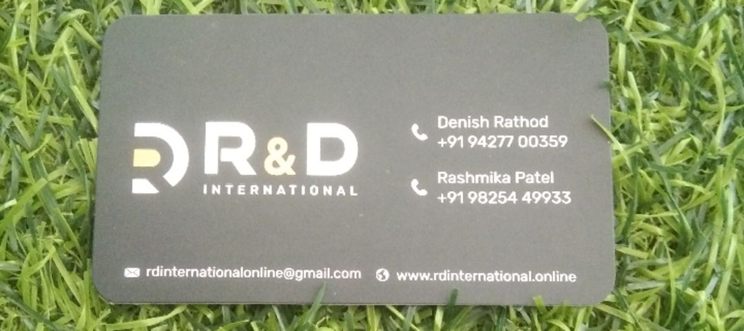 Visiting card store images of R & D international