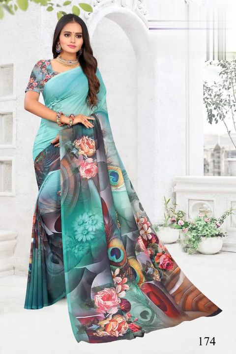 Digital print saree 2 @ 899 uploaded by business on 3/23/2022