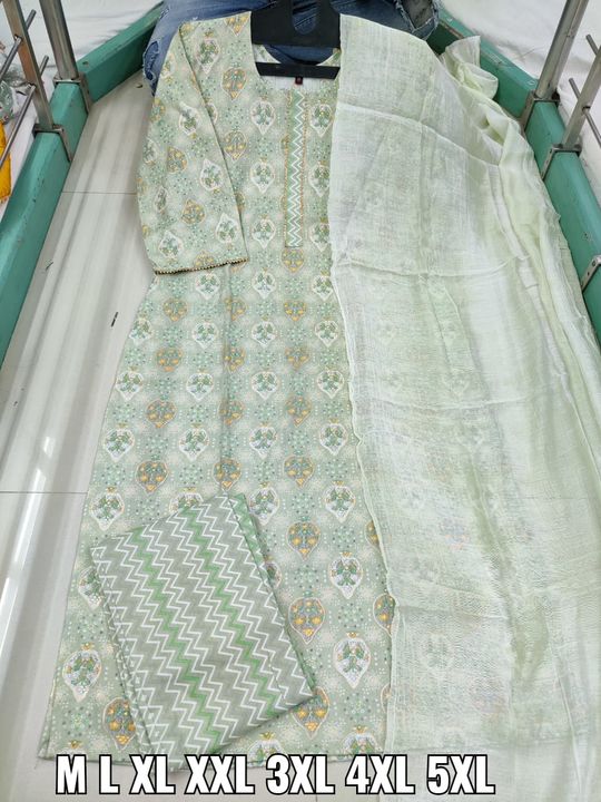Post image *VARNI TEX-6105*NEW ARRIVALS*☺️
*SUPER DUPER HIT  KURTI WITH PENT AND DUPATTA SET THE  TASTE OF BOUTIQUE*😍
*FABRIC=COTTONRAYON SLUB*🤗

PRICE--950₹
*A+ CLASS QUALITY*
*Wear it!! Love it!! Share it!!*❣️*Advance booking compulsary*